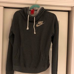 Grey Nike funnel neck hoodie